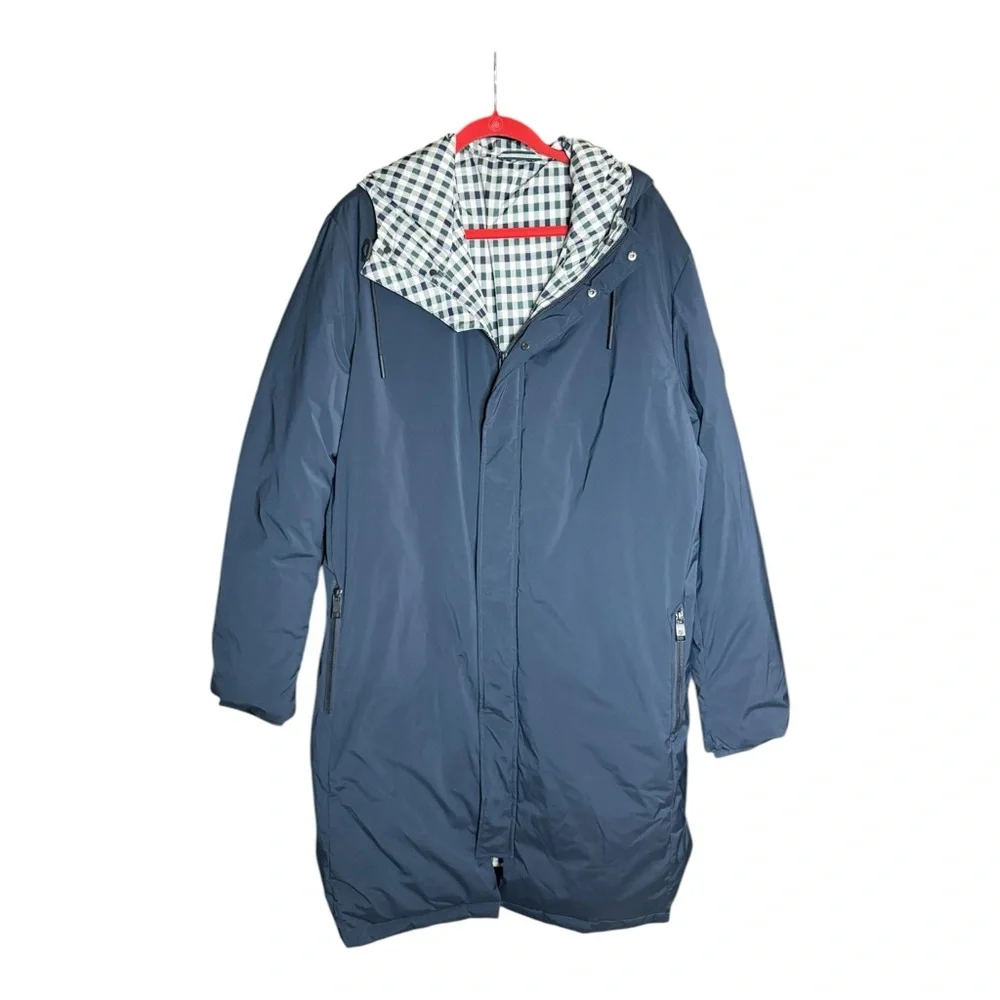 TED BAKER Men's Ubley House Check Wadded Coat Size XL - Picture 2 of 9